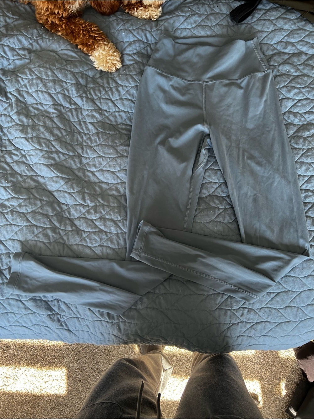 BuffBunny High-Waist Leggings in Slate Blue